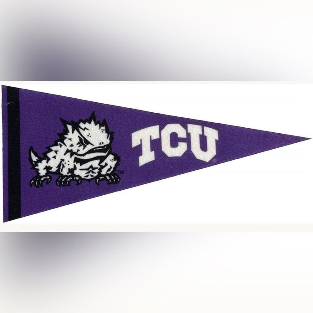 2/$10- Purple TCU Pennant Banners